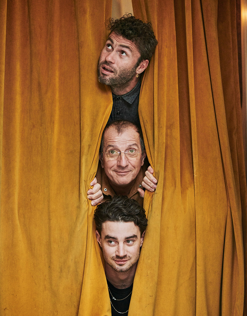 Tom, Alain, David, at Café Caron for Vogue Living